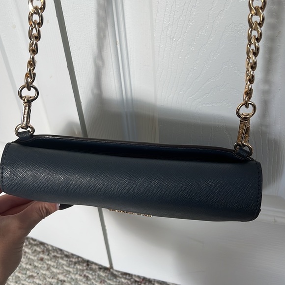 Michael Kors Navy Blue Crossbody with Gold Hardware - Picture 6 of 6